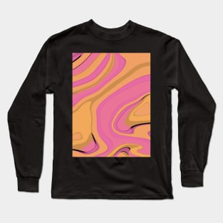 Abstract Liquid Pattern Long Sleeve T-Shirt